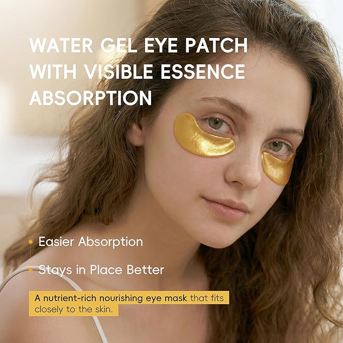 5 Pairs Snail Collagen Eye Mask, Under Eye Patches Collagen Pads with Peptides & Hyaluronic Acid, Hydrating & Smoothing, Reduces Puffiness Dark Circles & Fine Lines, Radiance Skin