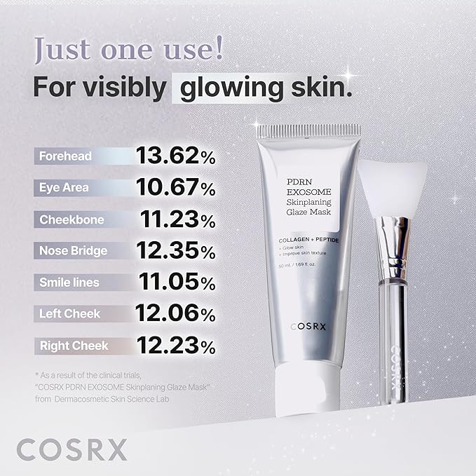 COSRX PDRN EXOSOME Glaze Wrapping Mask with SALMON DNA PDRN, Instant Glow, Easy Peel-Off Overnight Mask for Glass Skin, Firmness, Elasticity & Skin Texture Care, Mothers day gift, Korean Skin Care