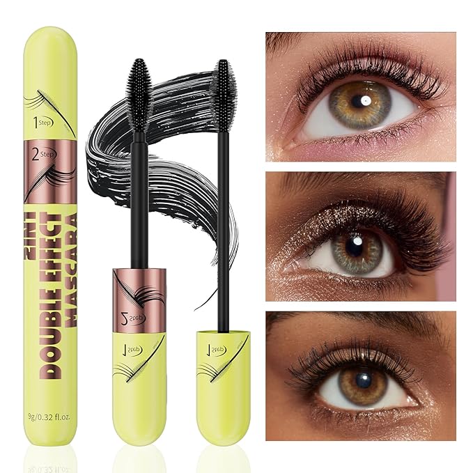 Black Tubing Mascara for Volume and Length - Waterproof, Washable, No Smudge, Full and Soft Formula with Prime Lash Care(Black*1)
