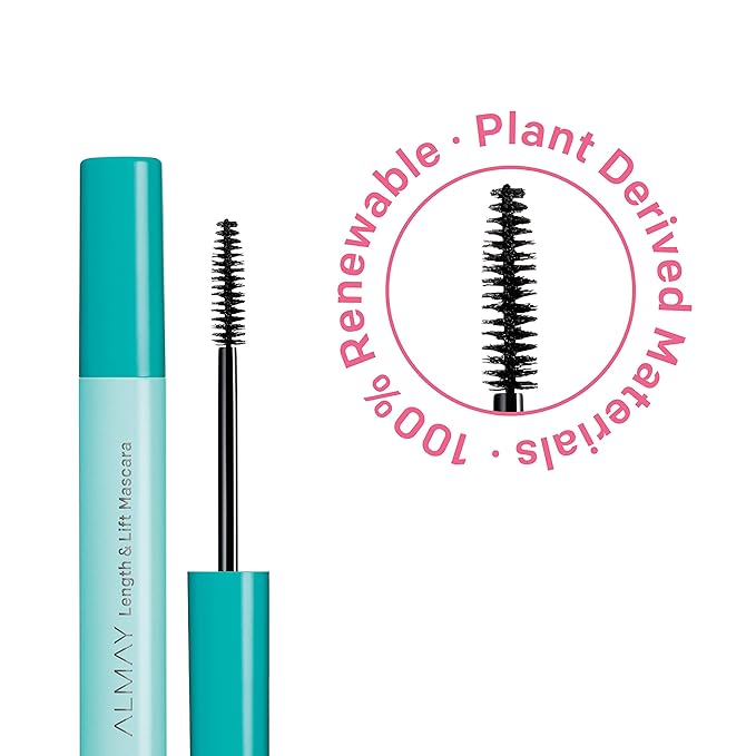 Waterproof Lenghthening Mascara by Almay, Volume &, Lift, Eye Makeup, Hypoallergenic and Fragrance Free, 030 Waterproof Black Brown, 0.24 Fl Oz (Pack of 2)
