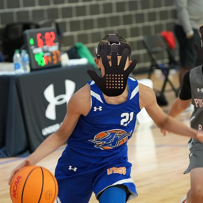 3D Hand-in-Face Basketball Training Mask, 2nd Gen with Moisture Wicking Sponge & Adjustable Strap, Enhance Shooting Accuracy Under Pressure for All Ages