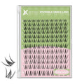 KEYYOU Fairy Lash Clusters Snow Lotus Lash Extension D Curl 120Pcs Eyelash Extension Wispy Natural Invisible Band Lash with Waterproof DIY Lash Extension at Home(Snow Lotus-D-8-18MIX)