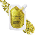 Pure Gold Face Body Glitter Gel Shimmer Makeup for Hair Clavicle Arm Nail Eyeshadow, Long Lasting Waterproof Holographic Mermaid Sequins for Outfit Rave Festival Party, 1.35oz, #11
