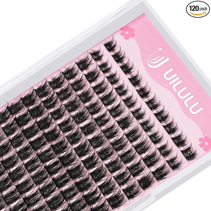 Uilulu Lash Clusters 10-18mm Natural Lashes Clusters D Curl False Eyelash Clusters DIY Eyelash Extensions Individual Cluster Lashes (U05 Lashes Only)