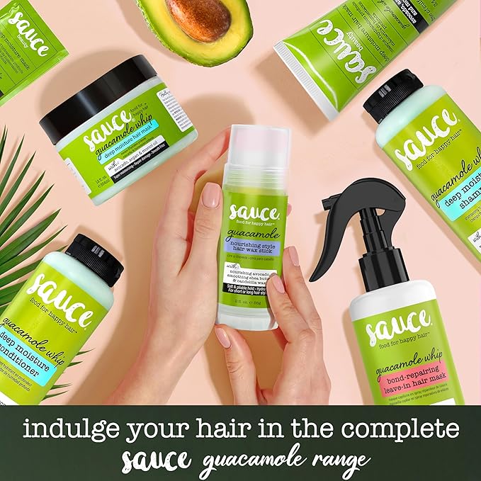 SAUCE BEAUTY Bond-Repairing Leave-In Hair Mask, Guacamole Whip, 8 fl oz (236 ml)