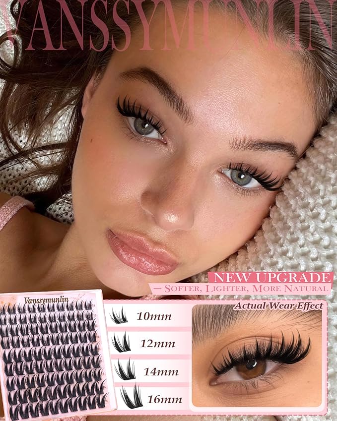 Bunny Lash Clusters Manga Eyelash Clusters Wispy Anime Cluster Eyelash Extensions Wet Look Cluster Lashes 10-16mm Fairy C Curl DIY Lash Extensions Spiky Individual Lashes 90 Pcs by Vanssymunlin