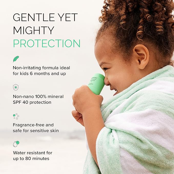 MDSolarSciences Mineral KidStick SPF 40 | Gentle Sunscreen Stick for Kids | Zinc Oxide, Vitamins C & E | Easy Glide On, Broad-Spectrum, Fragrance-Free, Mess-Free Sun Protection | 0.6 oz