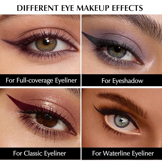 2 PCS Plum Brown Eyeliner Pencil Set, Cream Gel Waterline Eyeliner Smudge-Proof, Multi-Use Creamy Matte Eyeshadow High Pigmented Long-Lasting Eye Liner Pencils for Older Women with Sharpener