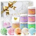 Luxurious Mothers Day Gifts for Women15-Piece Floral 6 x 150g Bath Salt & 6 x 100g Bath Bomb Gift Set for Christmas Gifts, Bath & Body Gift Set for Women, Self Care Kit Elegant Box | Birthday Gift