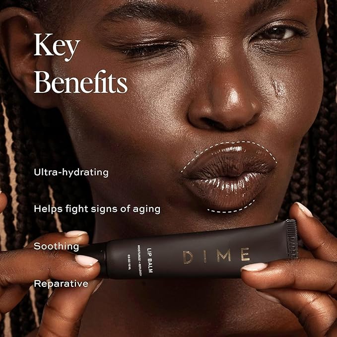 DIME Beauty Fresh Air Lip Balm - Glossy Hydrating Lip Treatment with Shea Butter, Anti-Aging Lip Care, Lip Moisturizer, Vegan, Cruelty-Free, 0.5 oz / 15 ml
