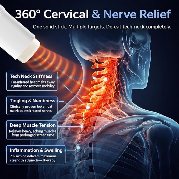 NDC Listed Cervical Spine Pain Relief Arnica Gel Stick GMP Grade OTC Care with Camphor and Hypericum Perforatum Oil for Stiff Neck Neuropathy and Bruises 0.71oz