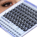 TOOCHUNAG Manga Lashes Clusters Bunny Cluster Eyelash Extensions 10-16mm Wispy Fairy Cluster Lashes Extension with Bottom Lash Clusters Clear Band False Eyelashes