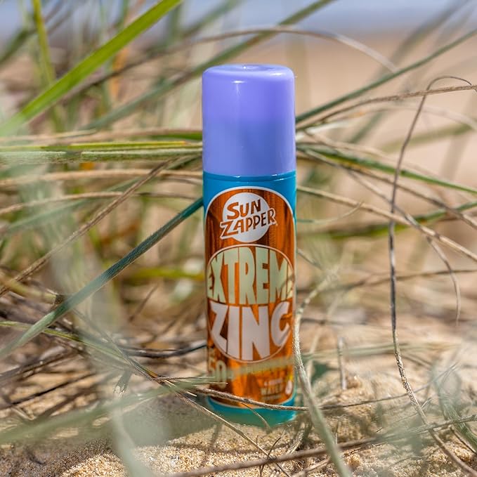 Sun Zapper Extreme Zinc Sunscreen Stick SPF 50+ Purple Sky – Colored Water Resistant Mineral Sunscreen for Face, Zinc Oxide Surf Sunscreen Stick for Water Sports, 15g (0.53 oz), Australian Made