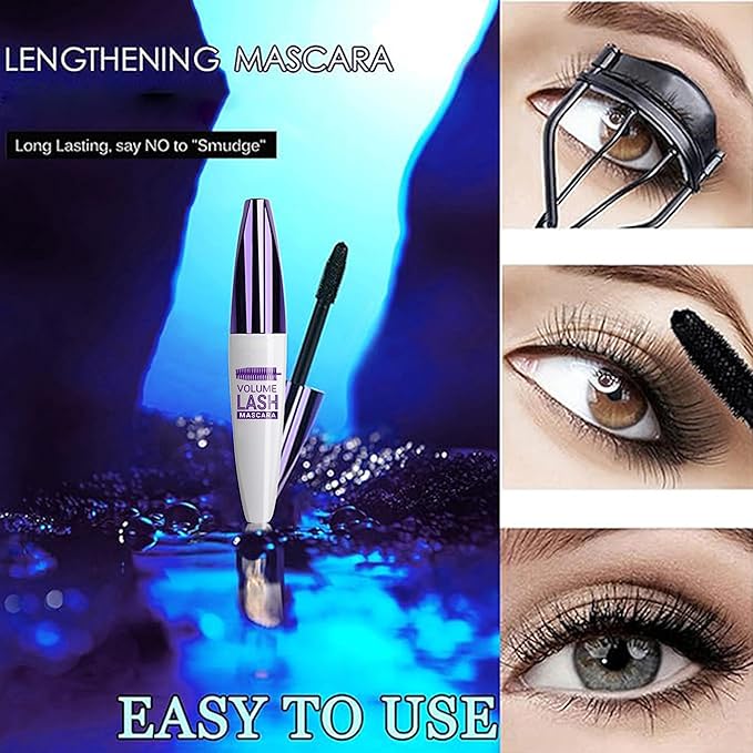 White Volume Lash Mascara, 5D Silk Lash Colored Mascara Waterproof Long Lasting Eyelash Smudge-Proof Volume Lengthening, Defining, Curling, Color Lash Party Stage Use, #05
