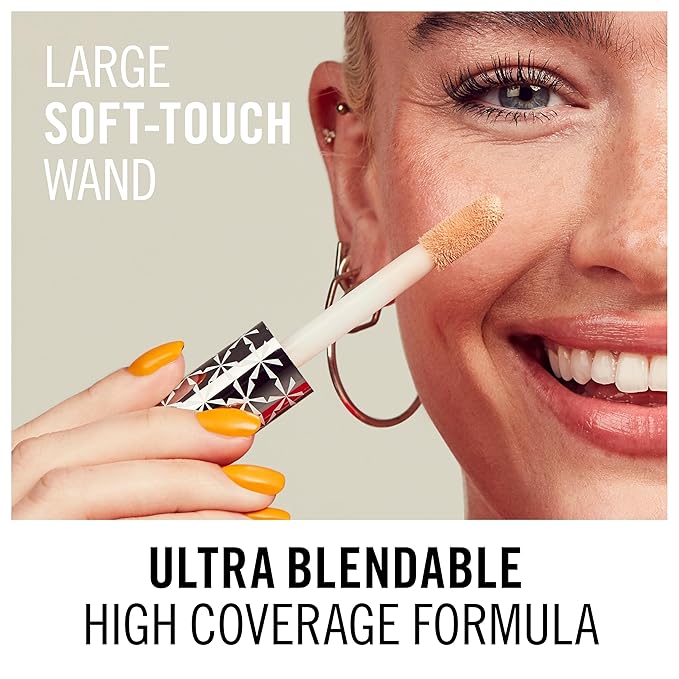 Rimmel London, Multi-Tasker Concealer, 060 Honey, Crease-Proof, Transfer-Proof, Waterproof, Up To 24-Hour Wear, Vegan Formula, 0.33oz