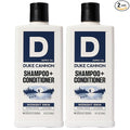 Duke Cannon Supply Co. 2-in-1 Hair Wash - Masculine Scent - Gentle Cleansing Hair Wash For Men - Stimulating Hair Shampoo & Conditioner - Strengthens Hair - Midnight Swim - 2 Pack - (14 oz)