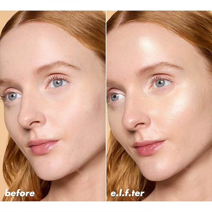 e.l.f. Halo Glow Silky Powder Highlighter, Long-Lasting Luminous Face Finish, Cake-Resistant With Micro-Shimmer, Vegan & Cruelty-Free, Soft Pearl Era