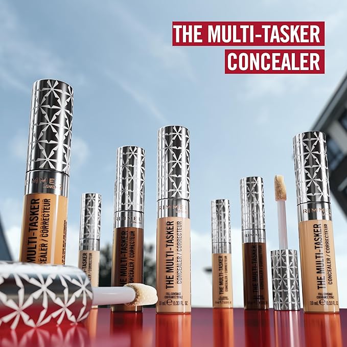 Rimmel London, Multi-Tasker Concealer, 020 Fair, Crease-Proof, Transfer-Proof, Waterproof, Up To 24-Hour Wear, Vegan Formula, 0.33oz