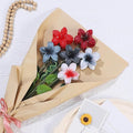 CHANDAT Flower Hair Clips 6 PCS Hawaiian Claw Clips for Vacation Hibiscus Hair Claw Clips Cute Large Hair Clips for Thick and Thin Hair Plumeria Hair Accessories for Women Girls -Dark Color