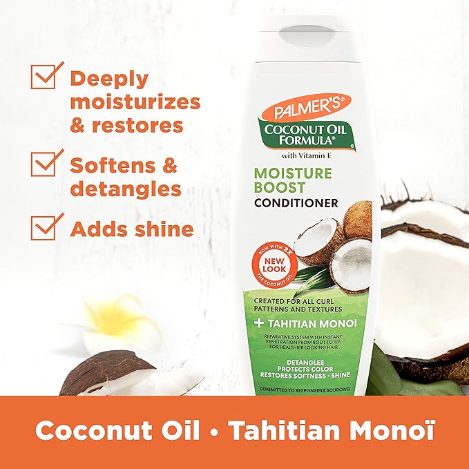 Palmer's Coconut Oil Formula Moisture Boost Conditioner, 13.5 Fl Oz (Pack of 2)