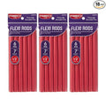 Red by Kiss Flexi Rods 7", 1/2" Diameter - Heatless Hair Curler for 90S Glamorous Bouncy Curls Beach Waves, No Slips, Sleep Styler (6 PCS x 3 Packs)