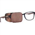 Astropic Silk Eye Patch for Adults Kids Glasses to Cover Either Eye (Medium, Brown)