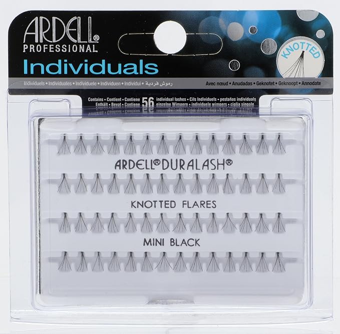 Ardell False Eyelashes Mini Black - DIY Lash Clusters Individual Lashes Natural Reusable Eyelash Extensions, Mink Fur, (Lower Lash) 4 Pack