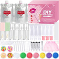Jcoos Lip Gloss Making Kit, DIY Lip Glosses Kit to Make Your Own Lip Stick, Color Changing Lip Gloss, Temperature Change Lipgloss Long Lasting Nutritious Lipgloss Set for Beginner Women Girls