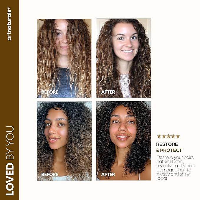 Artnaturals Hair Mask for Dry, Damaged Hair - Deep Conditioning Treatment – Argan Oil & Jojoba Treatment – Repair Mask for Curly, Frizzy Color-Treated Hair, For Hydrating Growth Repair Moisturizing