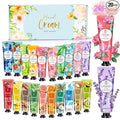 OFUN 20 Pack Hand Cream Gift Set for Women Mini Hand Care Lotion Travel Size for Dry Cracked Hand Plant Fragrance Hands Care Moisturizing Cream for Christmas Mother's Day Valentine's Day