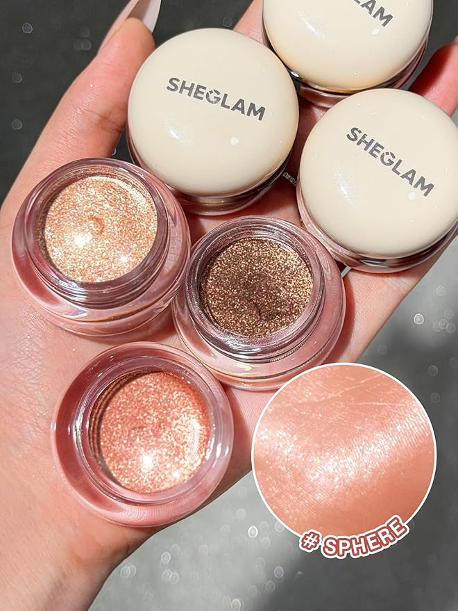 SHEGLAM Starstruck Cream Eyeshadow Pot High Pigment Long-lasting Shimmer Single Eyeshadow-Sable