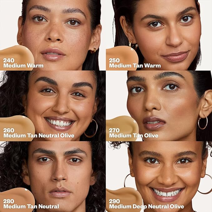 Kosas Revealer Liquid Foundation SPF 25 – Medium Buildable Coverage, Hydrating Natural Glow Finish, Medium Tan Warm 250