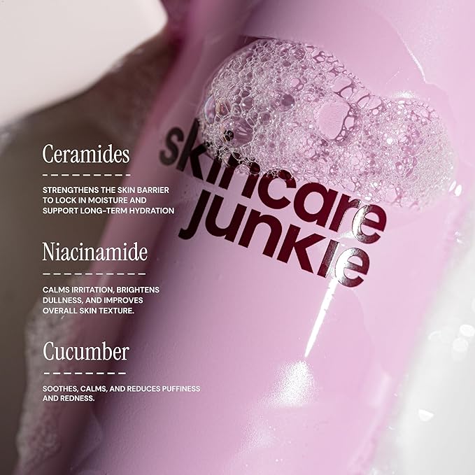 Jelly Facial Cleanser, Purifying Gel Cleanser for Normal to Oily Skin with Hyaluronic Acid, Ceramides, Niacinamide, No Synthetic Fragrance, Dermatologist Developed, 6 OZ