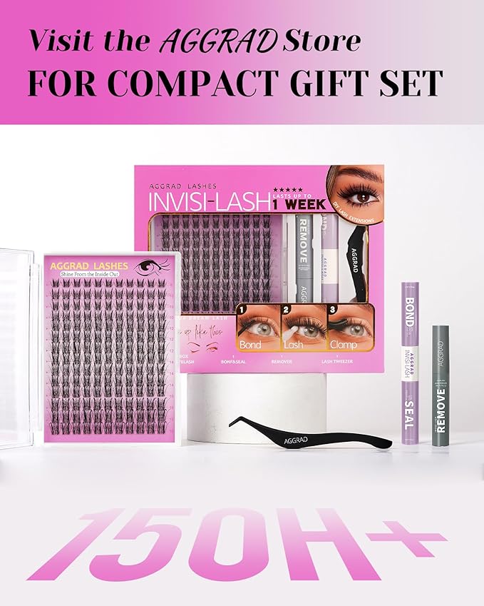 Aphrodite Lash Clusters Wispy Natural 8-18mm Eyelash Clusters Extension Kit - WideSpan DIY False Lash Extensions Spiky Lashes Individual Lashes with Ultra-Thin Invisible Wide Lash Band