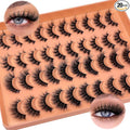 Mink Lashes Wispy Cat Eyelashes Strip False 3D Eyelashes 16mm Short Fluffy Lash Natural Look Faux Mink Cat eye Lashes Multipack Pack 2 Styles Mixed YH309