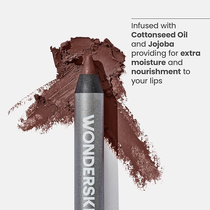 Wonderskin Lipliner Pencil - 360 Contour Lipliner, Long Lasting, Sharpenable Lip Pencil, Waterproof and Transfer-Proof Nude Lip Liner (Cocoa)