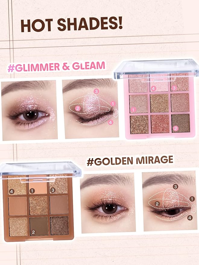 SHEGLAM Eyeshadow Palette 9-Color Ultra-pigmented Shimmer & Matte Shades, Vegan & Cruelty-free-Cinnamon Spice