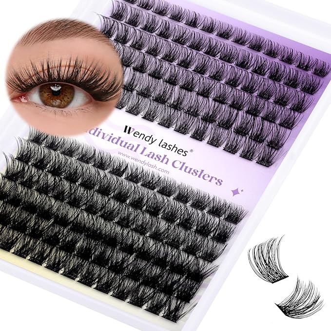 DIY Lash Clusters for Using at Home: Wendy, Natural, Fluffy, Wispy, Waterproof, Anime, Manga, Cat Eye, 0.07mm, D Curl, 12-16mm, FD18+B, FD0318