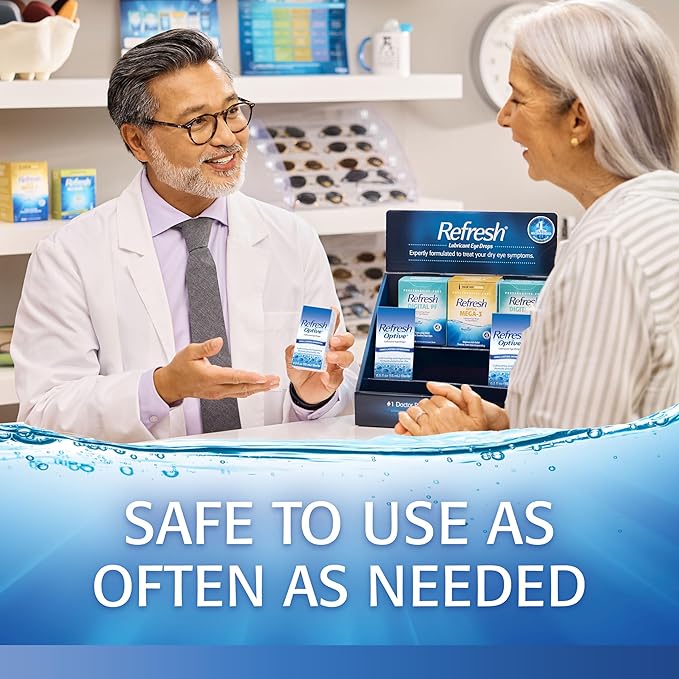Refresh Optive Lubricant Eye Drops For Dry Eyes, 0.5 Fl Oz Sterile