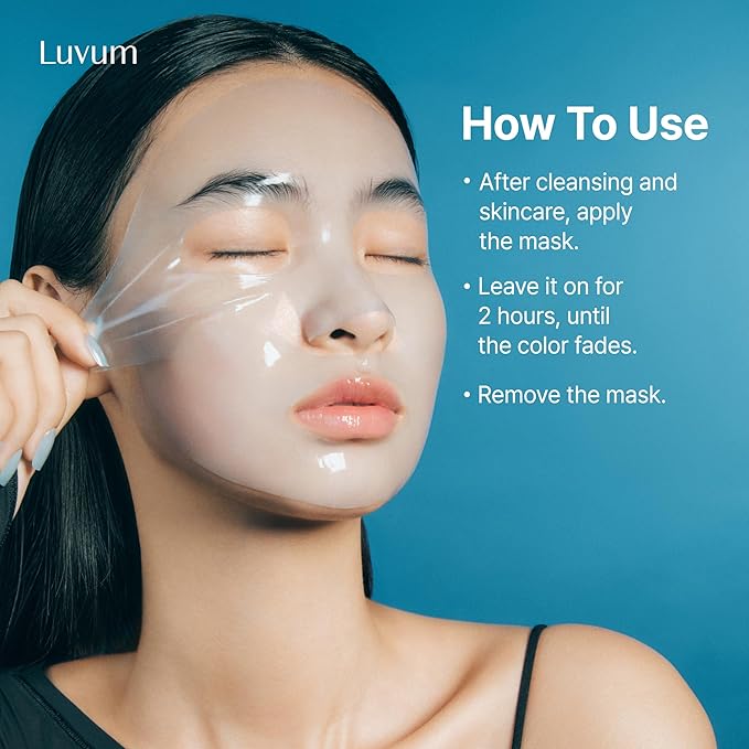 LUVUM Glacial Marine Algae-PDRN Gel Mask, Algae PDRN, Mineral Rich Water, Overnight Hydrogel Mask, 4+1 Pack
