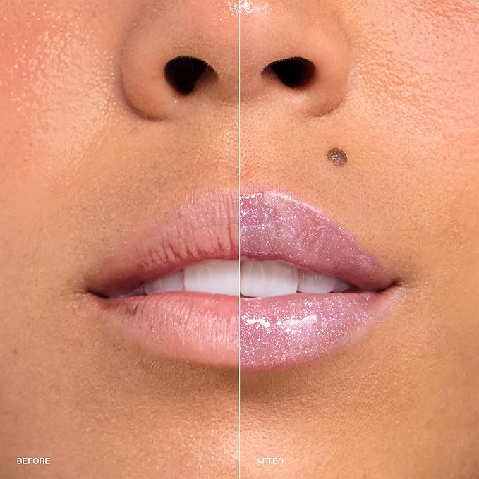 r.e.m. beauty by ariana grande On Your Collar Plumping Lip Gloss | High Shine Plumping Gloss | Hydrating Comfort | Iridescent Duochrome Finish (Chuckie)