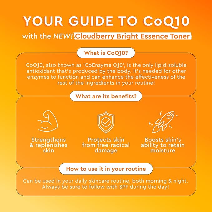 Glow Recipe Cloudberry Brightening Essence Toner, Korean Brightening Essence, Hydrating Rice Water + 5% Glycerin, CoQ10, Vitamin C & E, Barrier Support, Even Tone (75ml)