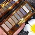 Glitter Eyeshadow Palette, 9 Colors Sparkle Shimmer and Matte Eye Shadow, Highly Pigmented Waterproof Long Lasting Makeup Set (Color 3)