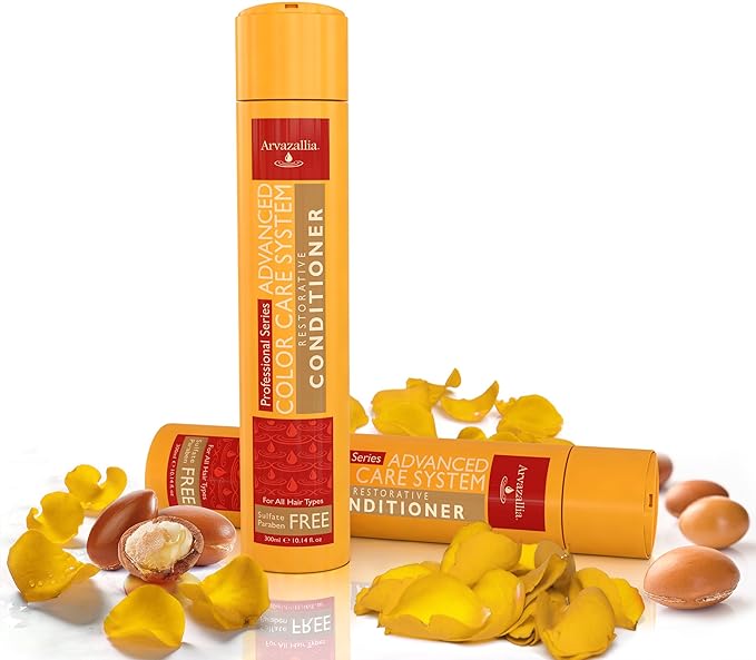 Arvazallia Advanced Color Care Restorative Conditioner for Color Treated Hair with Argan Oil and Macadamia Oil Sulfate Free Paraben Free