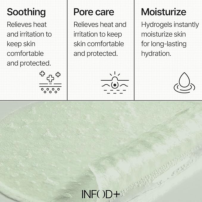 INFODPLUS Vitamin Hydrogel Toner Pads for Face, Pore Minimizing, Dark Spots, Oil Control, Calming, Hydrating with Ceramide and Exosome, Daily Exfoliating for Sensitive Skin, Korean Skincare 70 Counts