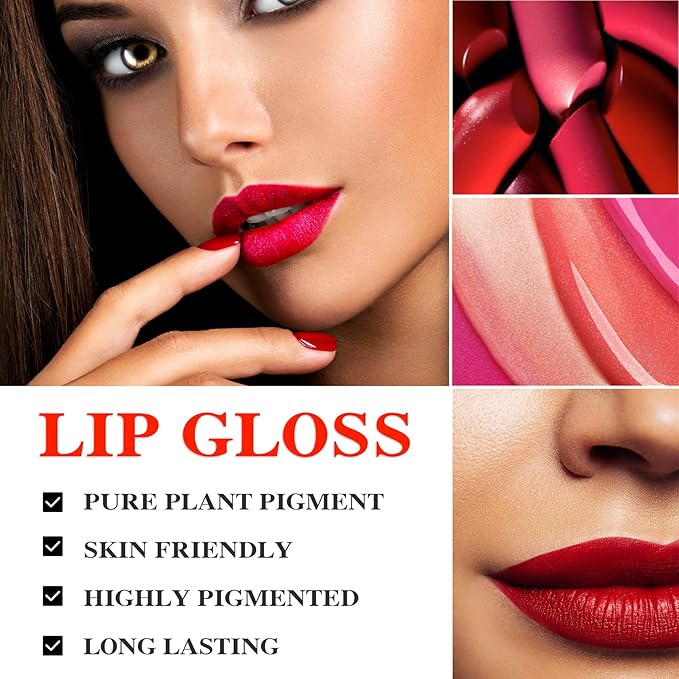 12 Colors DIY Lip Gloss Pigment Set，Liquid Pigment for Lip Gloss Natural Multifunctional High Color Rendering Red Warm Color Pigment for Lip Gloss Making-Set A