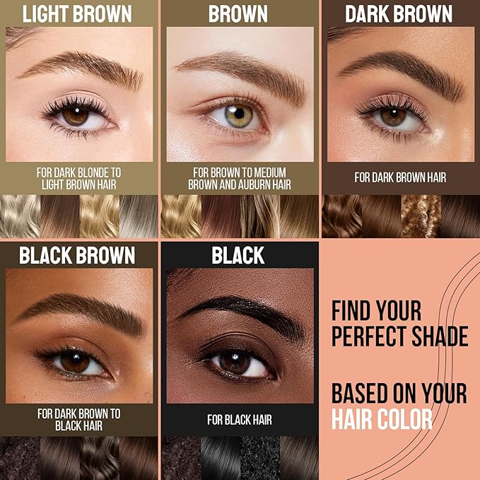 iMethod Microblading Eyebrow Pen - Eyebrow Pencil 2-in-1 Dual-Ended Eye Brow Pencils for Women with 3-Fork-Tip and Spoolie Brush Create Natural Hair-Like Defined Brows, Last All-Day, Dark Brown