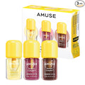 Amuse SEOUL Banana Lip Oil MINI TRIO SET - Moisturizing Lip Oil Stain, Banana Scent, Hydrating Nourishing Crystal Clear Lip Stain, Lightweight Non-Sticky Glossy Finish, Vegan, Korean Beauty Makeup