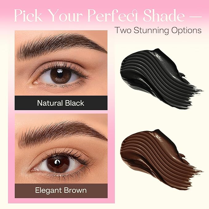 CALAILIS Eyebrow Tint Kit, Eyebrow Color Kit with Natural Effects Long Lasting 6+ weeks, Waterproof Brow tint with Gentle Ingredients, Safe & Easy to Use for Salon & at Home (Brown)