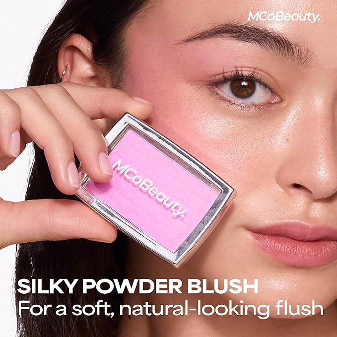 MCoBeauty Glow Up pH Powder Blush - Blush Red - Color Activated Soft Matte Blusher for Cheeks - Blendable, Buildable & Long Wearing Face Makeup - Natural Finish - Vegan & Cruelty Free